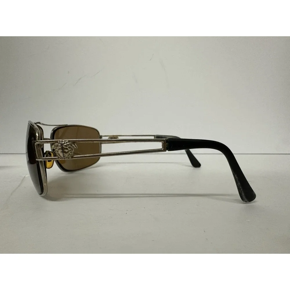 Versace Sunglasses 030/450 Classic Vtg 90s Medusa Logo Open Temple Italy + Case